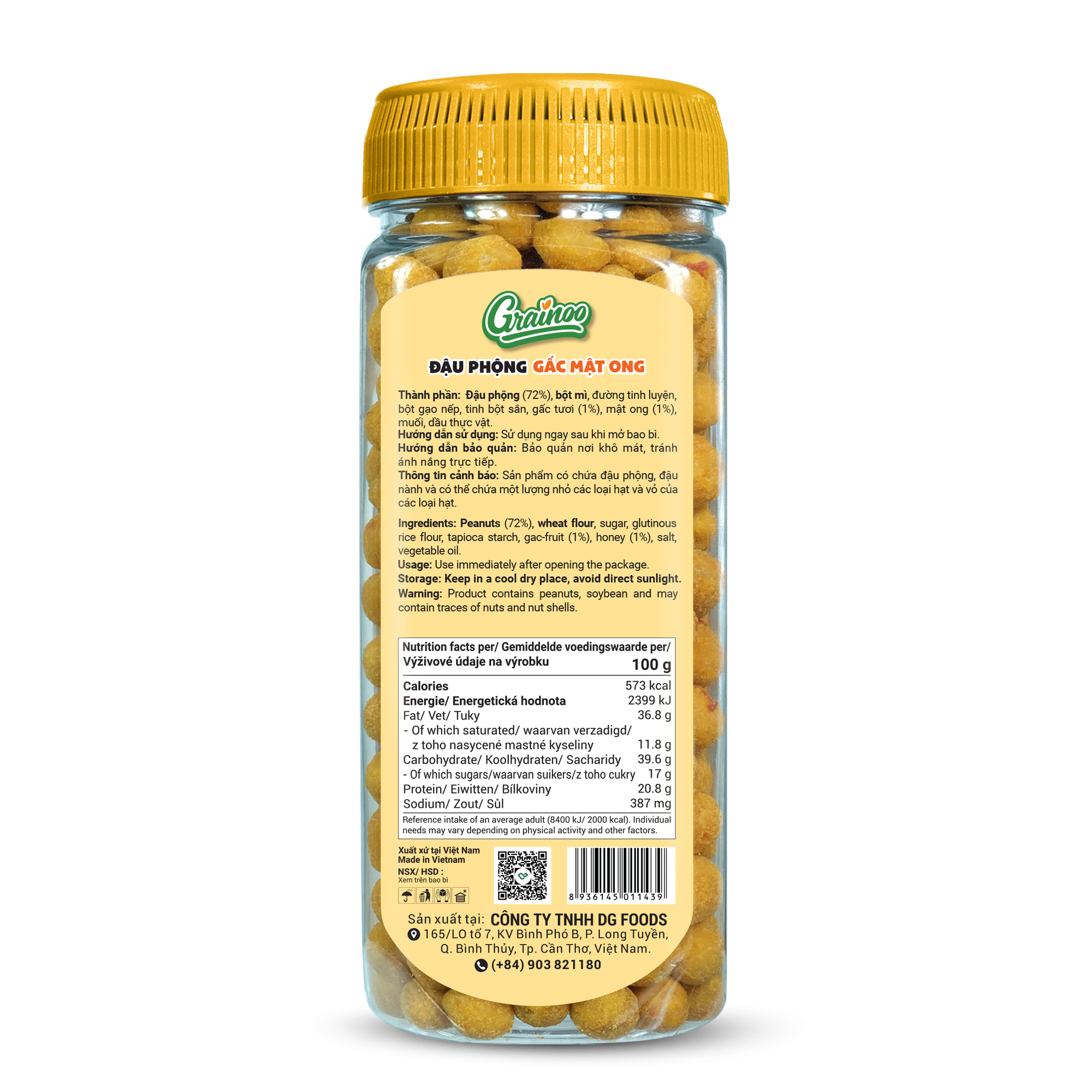 Đậu phộng gấc mật ong