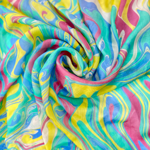 Khăn lụa vuông thủy ấn